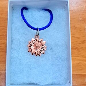Rose Gold Sunflower Necklace